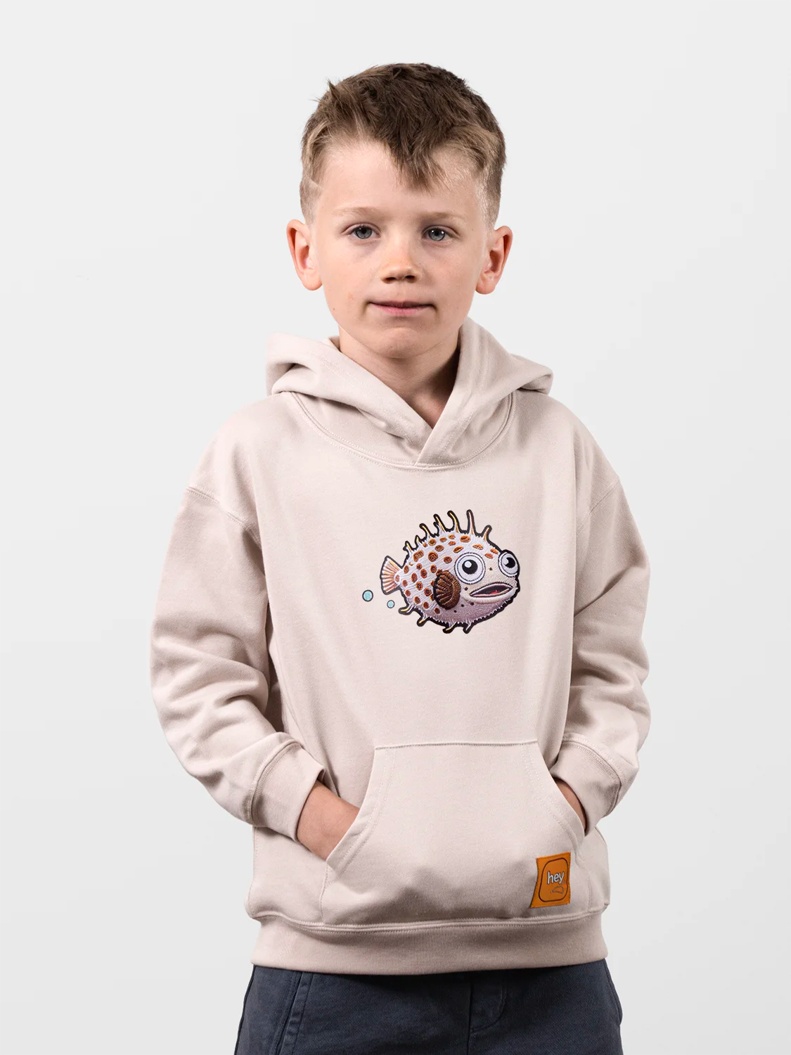 Fugu Fish Premium Gray Hoodie