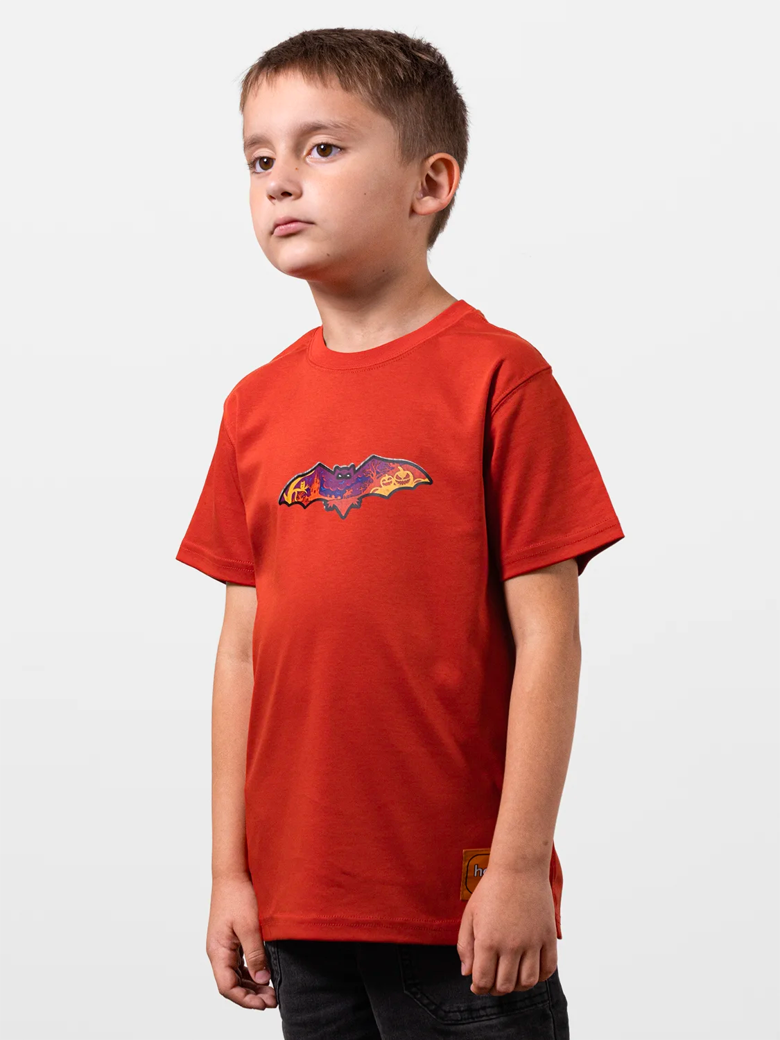 Spooky Night Bat Red Premium T-shirt