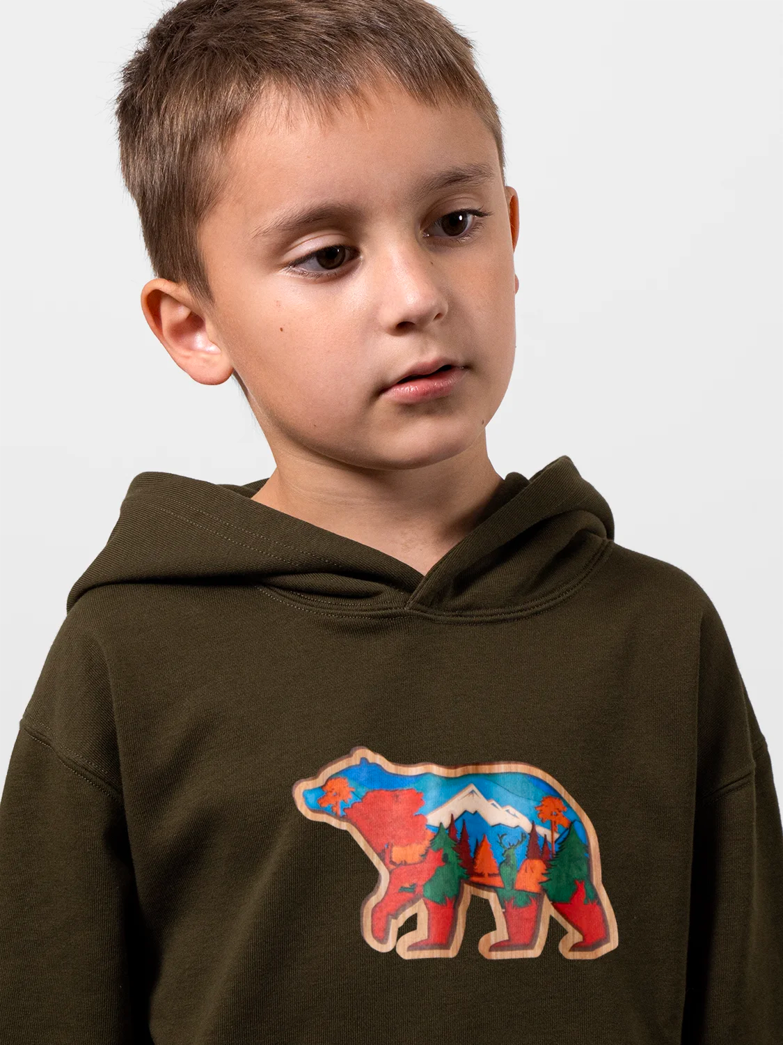 The Mountain Bear Premium Green Hoodie