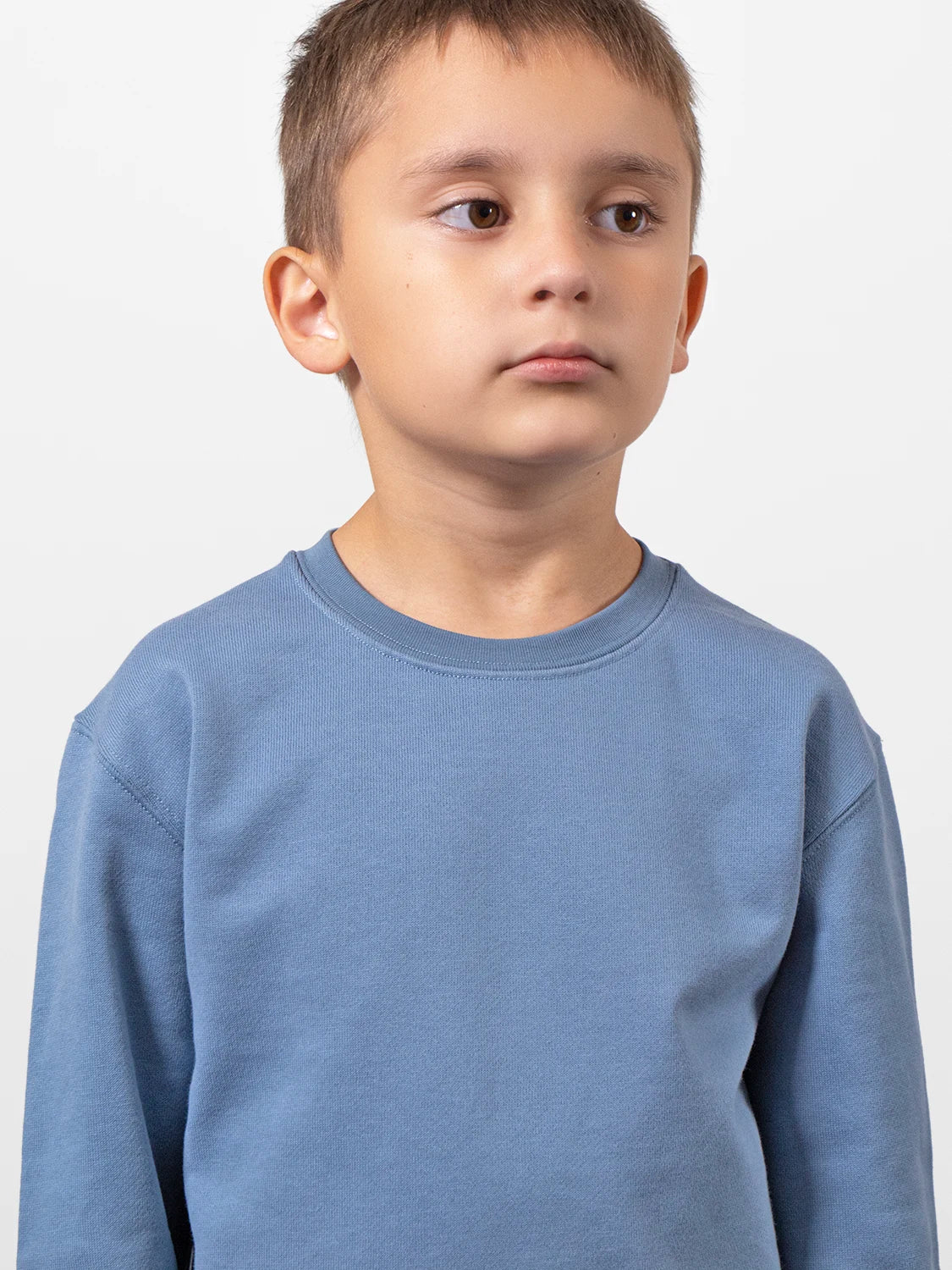 Fine Organic Cotton Sweatshirt Jean Blue