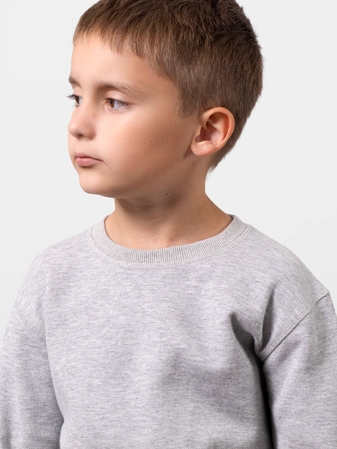 Sweatshirt With Contrasting Elbow Patch Gray