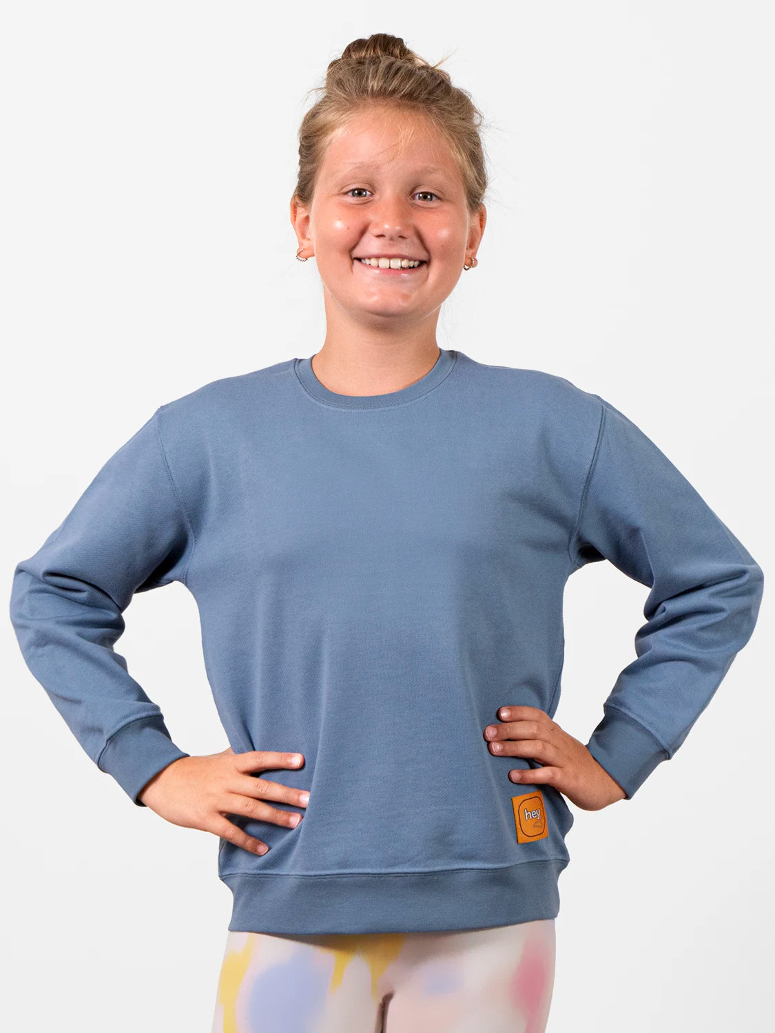 Fine Organic Cotton Sweatshirt Jean Blue