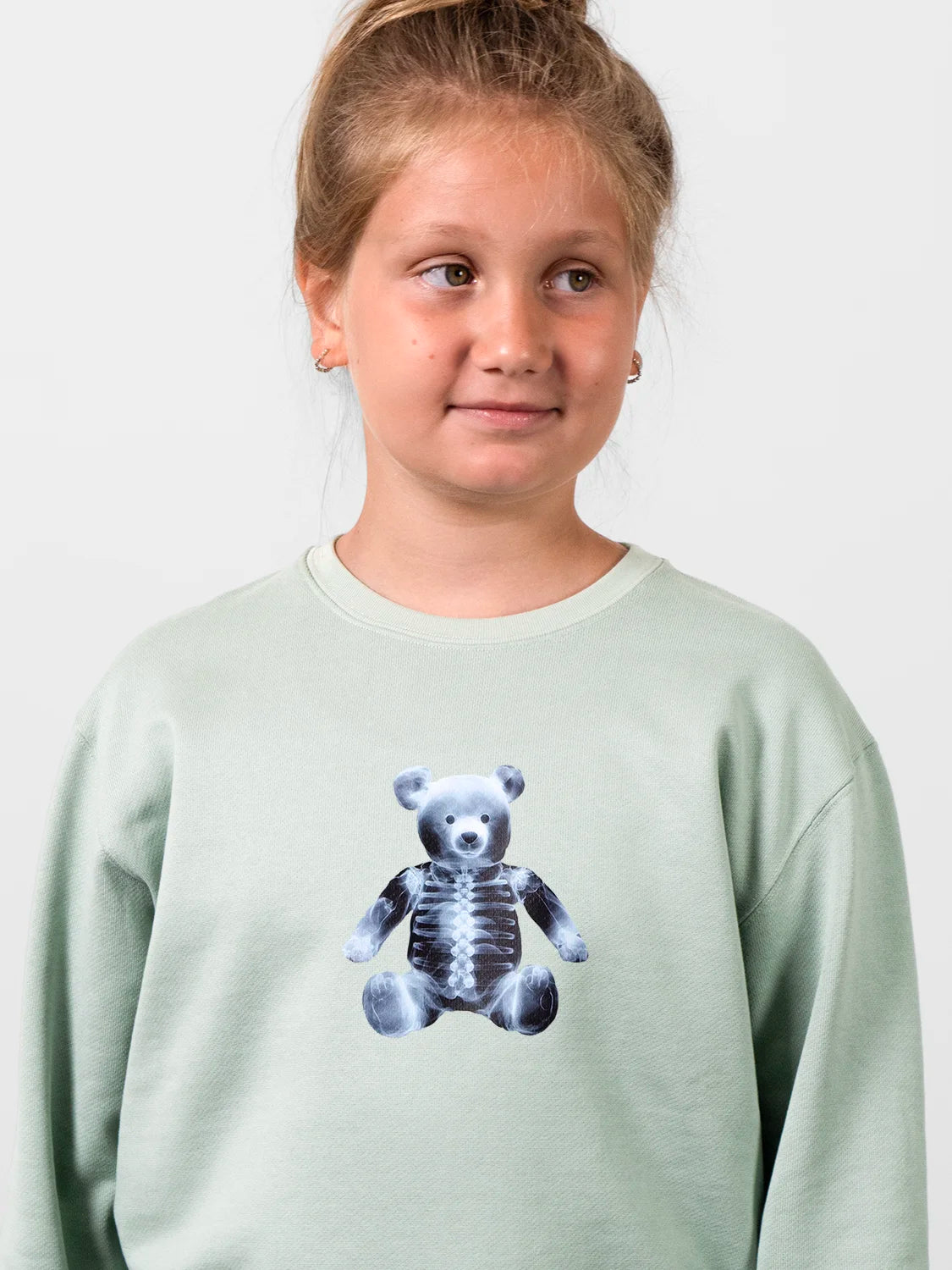 X-Ray Bear Fine Light Green Sweatshirt