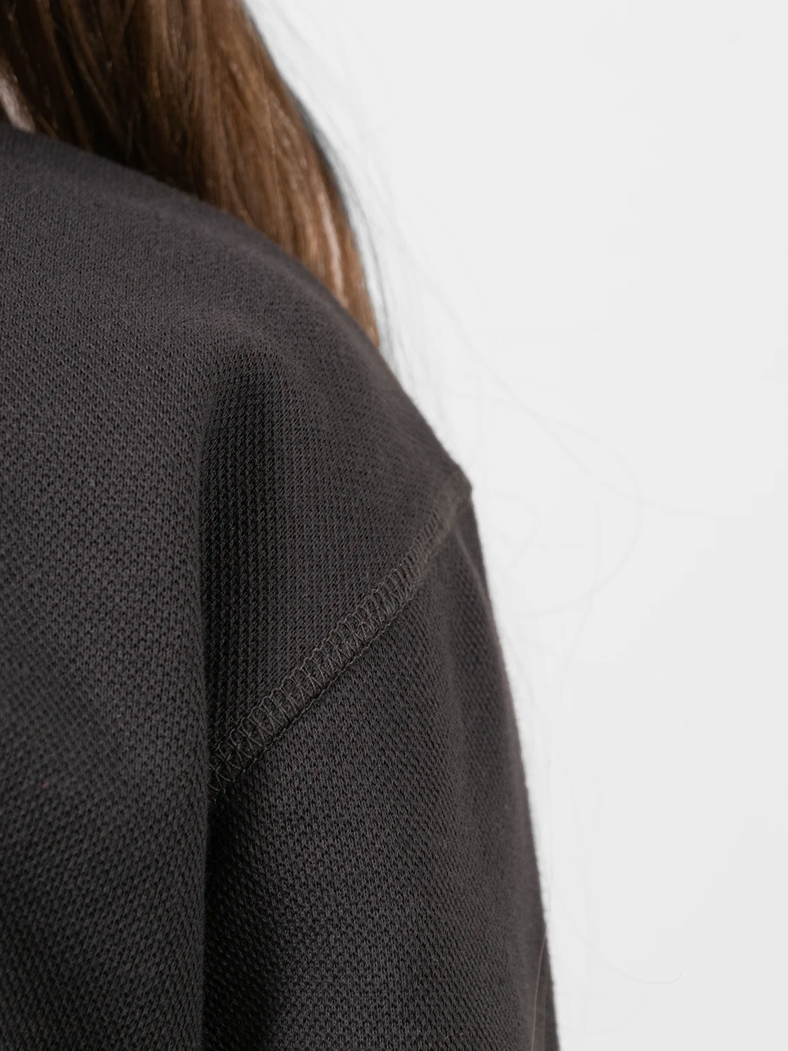 Sweatshirt With Contrasting Elbow Patch Dark Gray