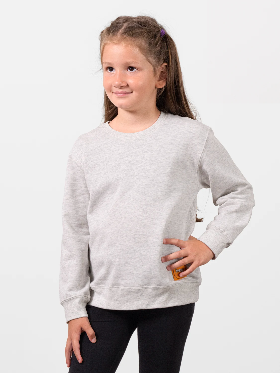Fine Organic Cotton Sweatshirt Melange Gray