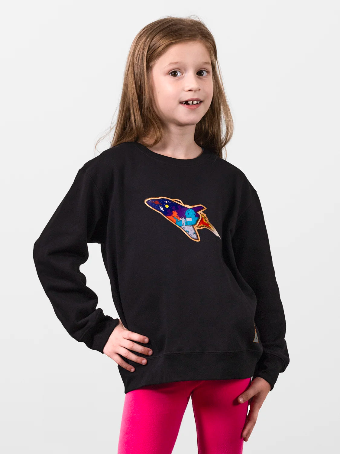 Space Shuttle Fine Black Sweatshirt