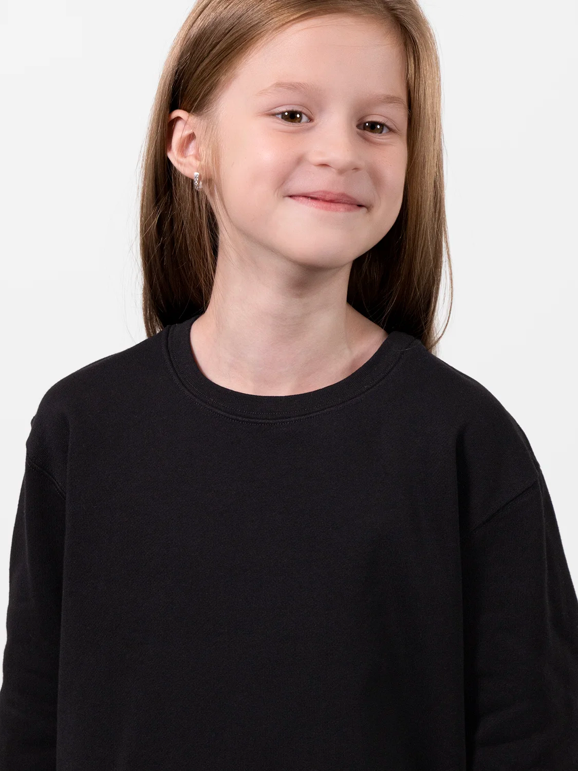 Fine Organic Cotton Sweatshirt Black