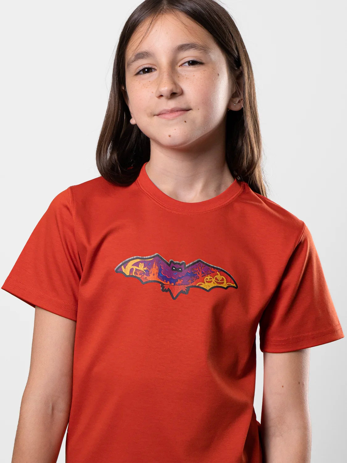 Spooky Night Bat Red Premium T-shirt