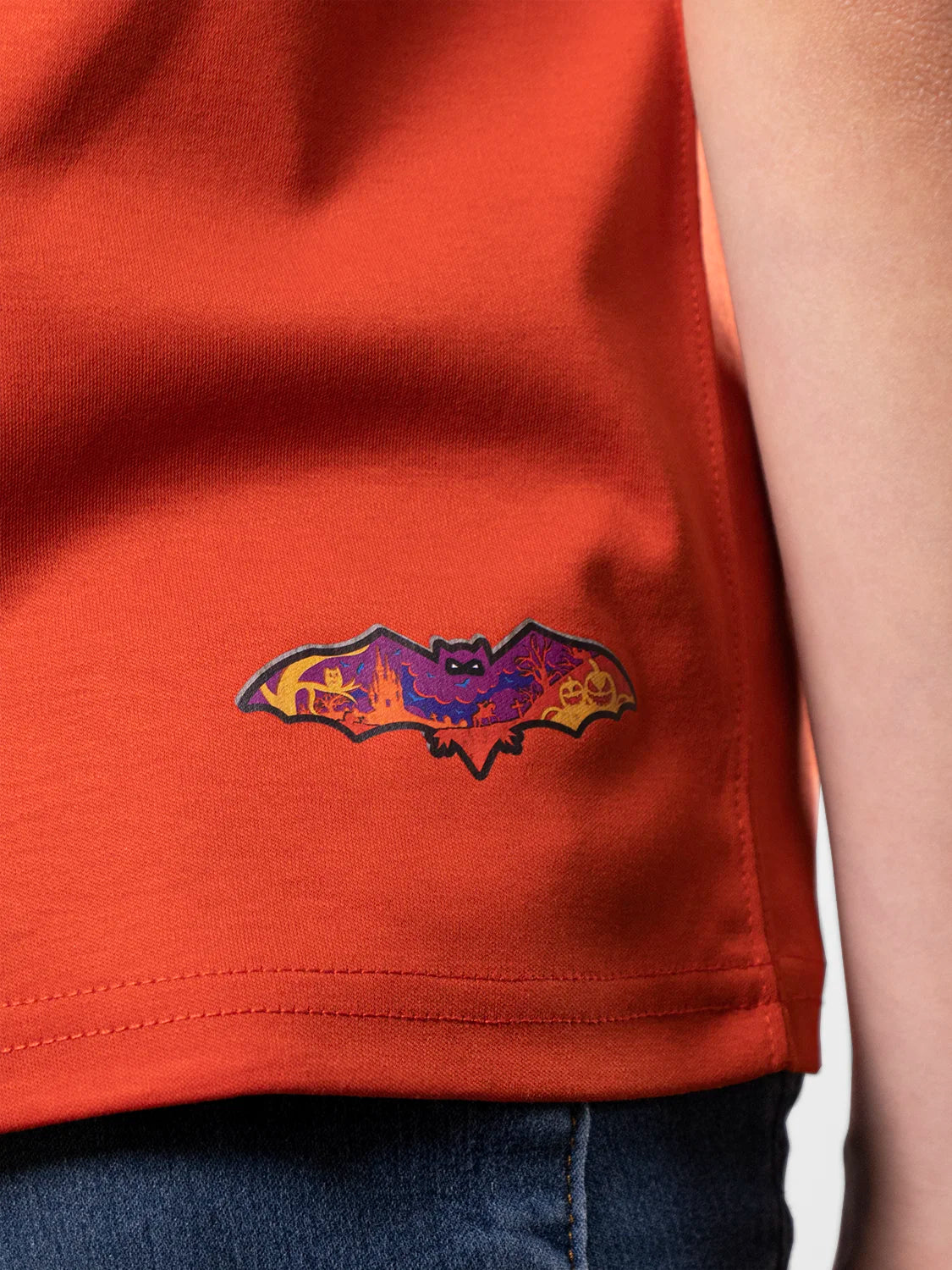 Spooky Night Bat Red Premium T-shirt