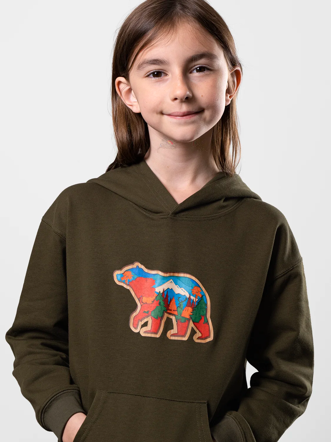 The Mountain Bear Premium Green Hoodie
