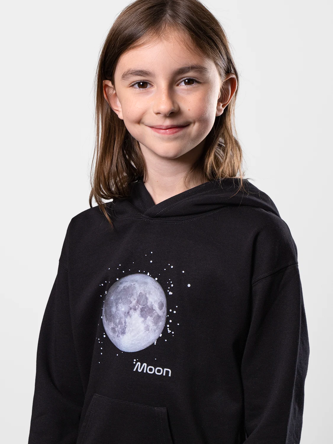 Space Moon Premium Black Hoodie