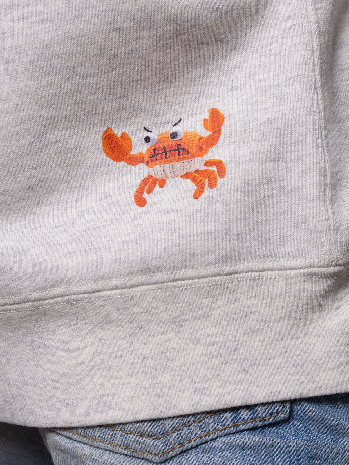 Angry Crab Fine Melange Gray Sweatshirt
