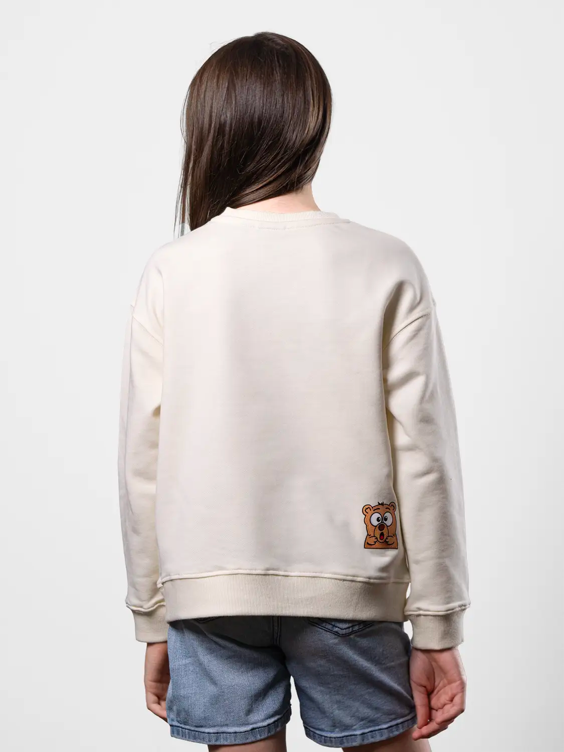 Surprised Bear Perfect Beige Sweatshirt