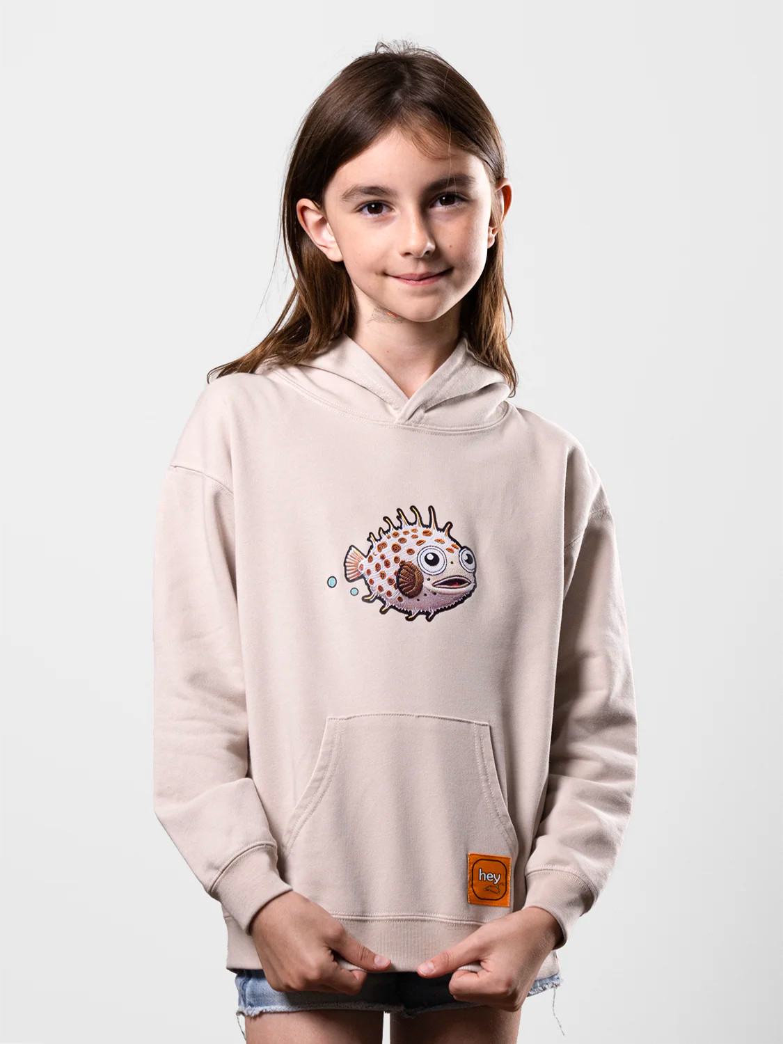 Fugu Fish Premium Gray Hoodie