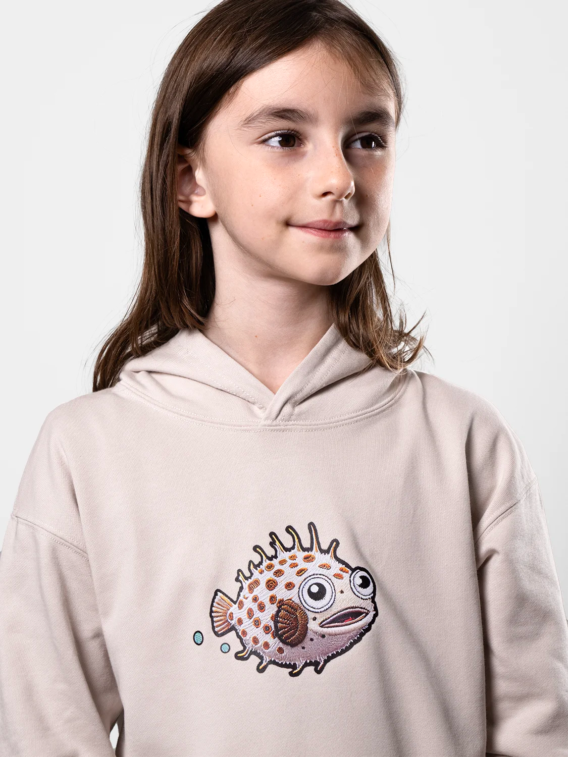 Fugu Fish Premium Gray Hoodie