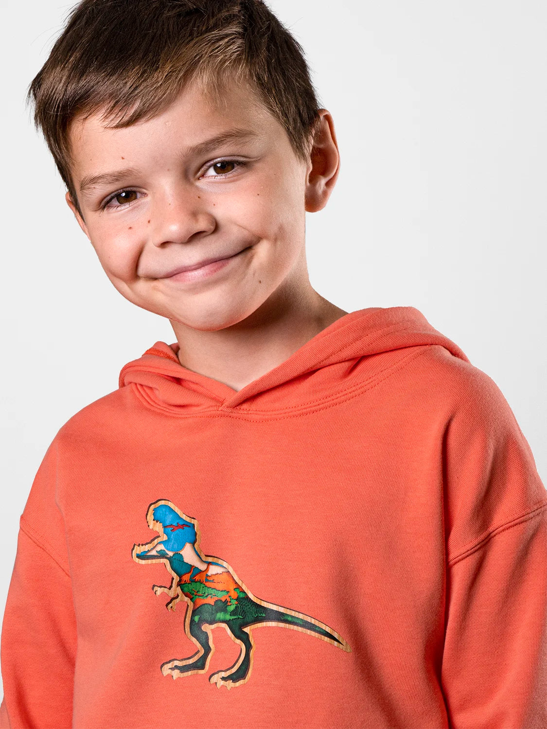Roaring T-Rex Premium Orange Hoodie