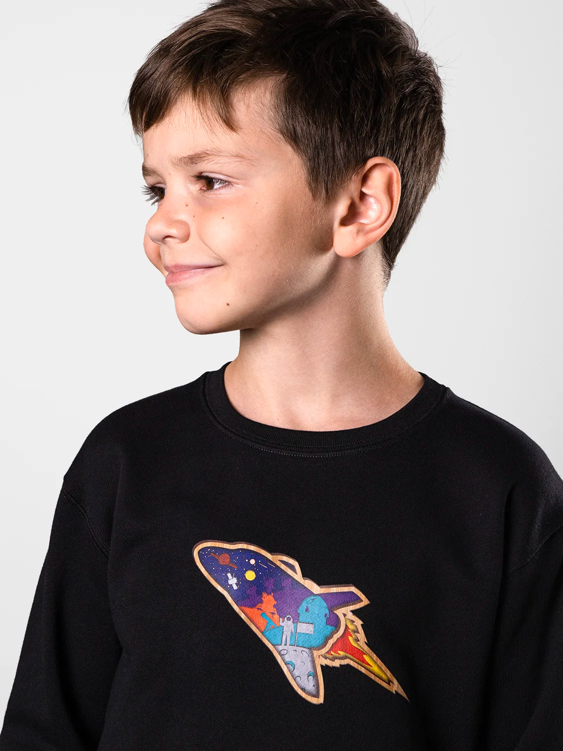 Space Shuttle Fine Black Sweatshirt
