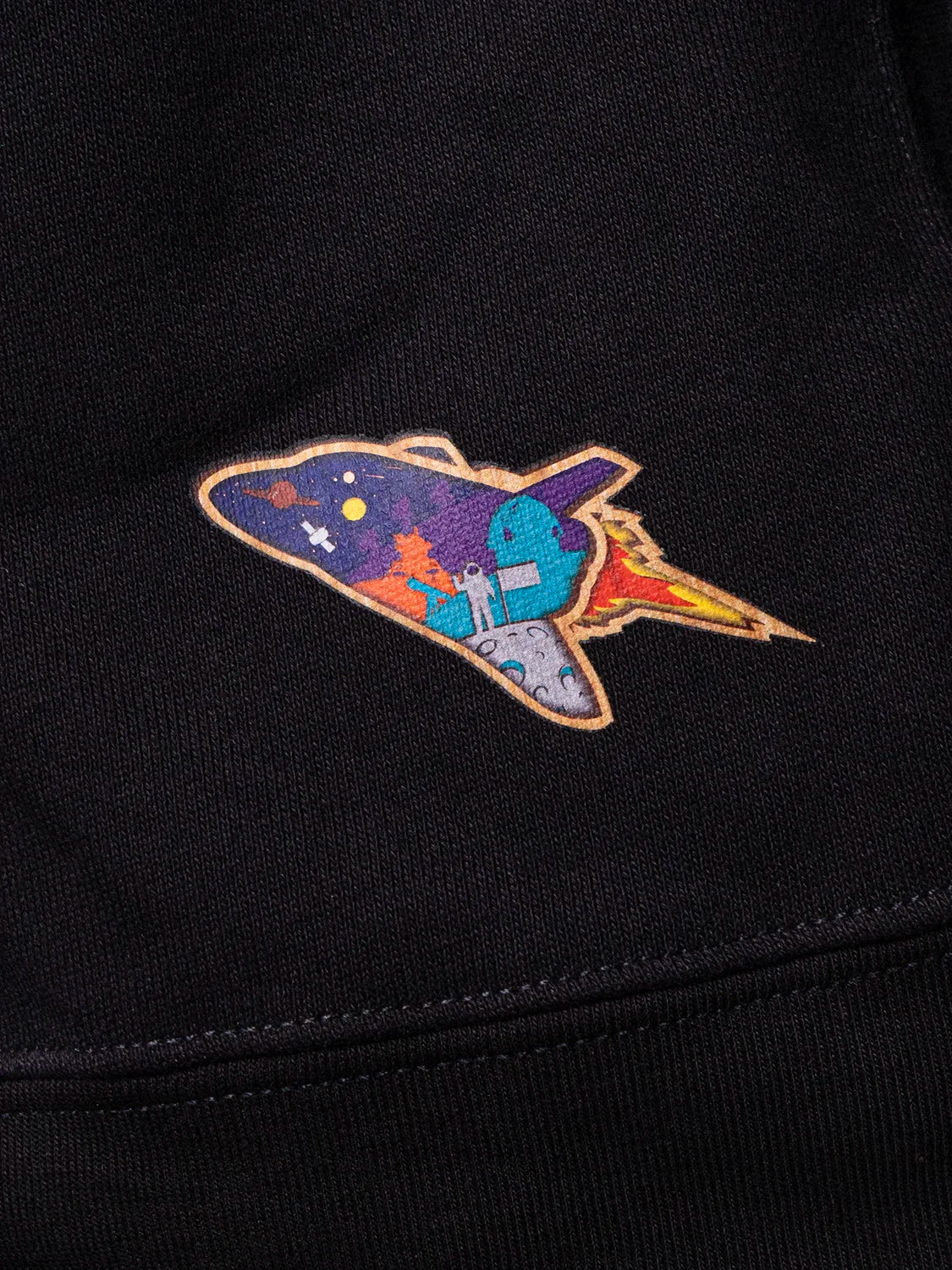 Space Shuttle Fine Black Sweatshirt