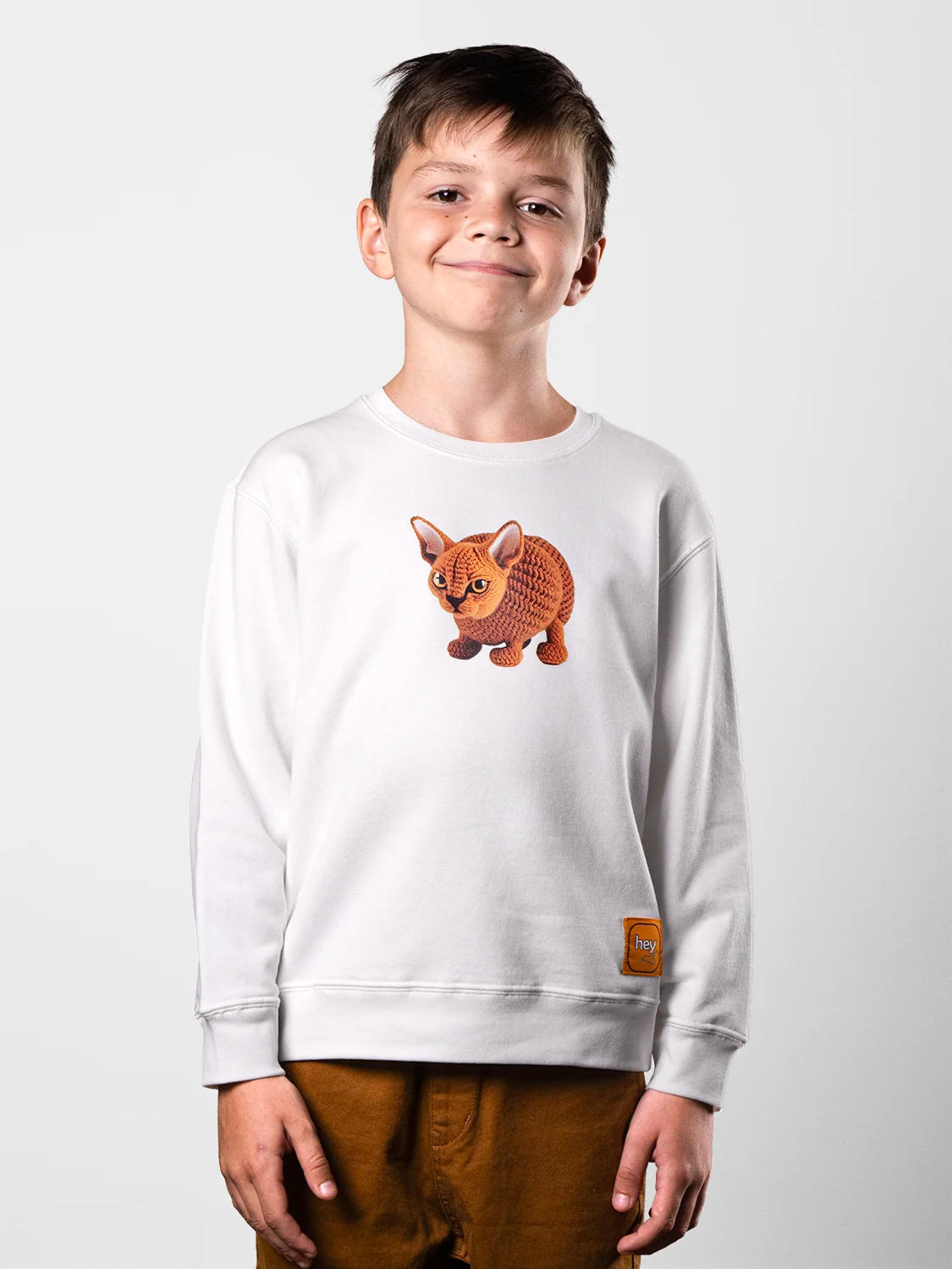 Abissinian Cat Fine White Sweatshirt