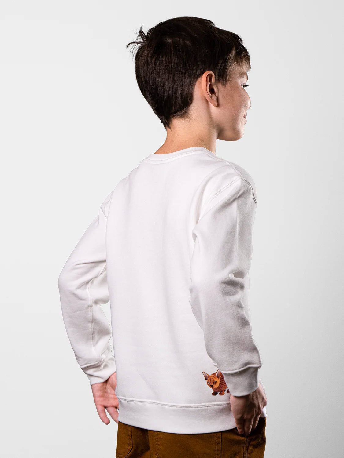 Abissinian Cat Fine White Sweatshirt