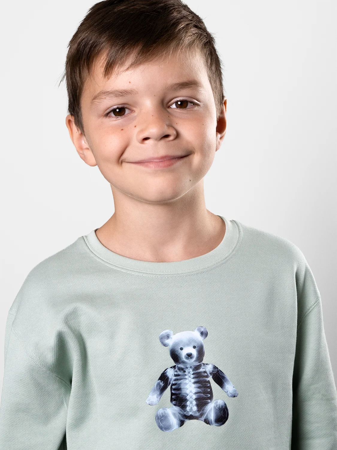 X-Ray Bear Fine Light Green Sweatshirt