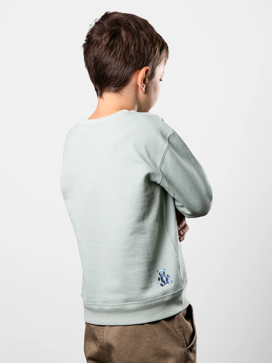 X-Ray Bear Fine Light Green Sweatshirt