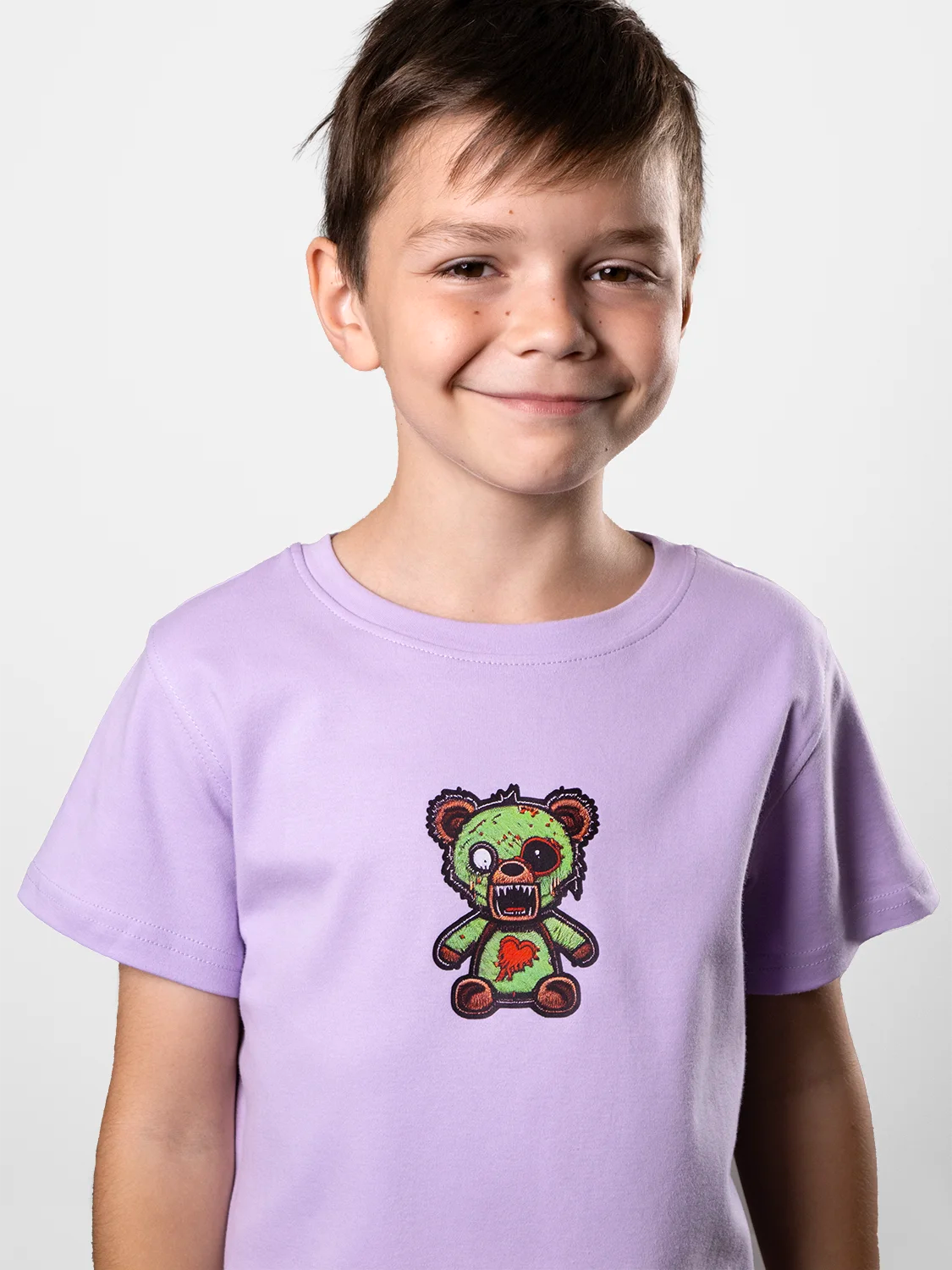 Creepy Bear Zombie Perfect Lilac T-shirt