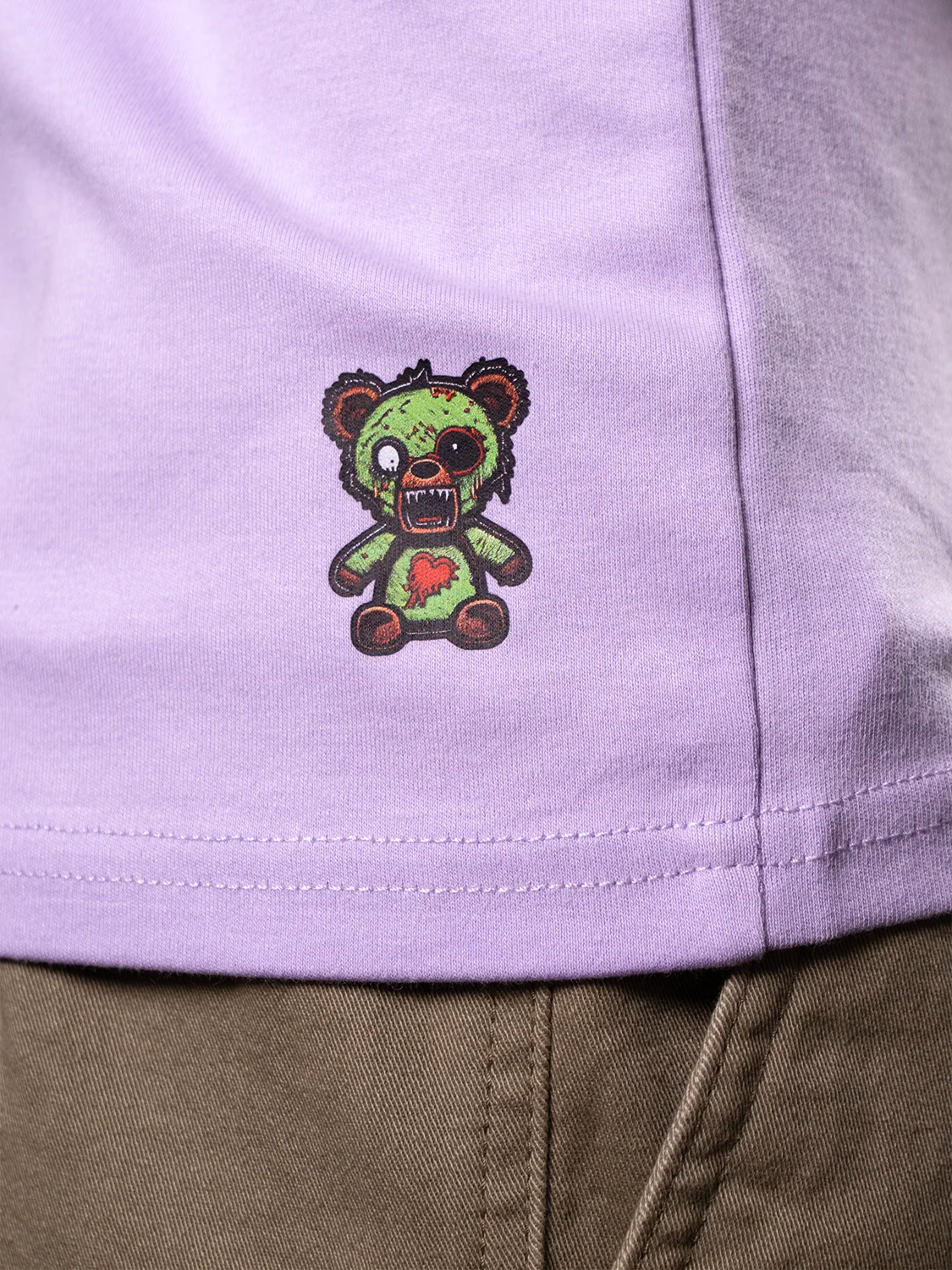Creepy Bear Zombie Perfect Lilac T-shirt