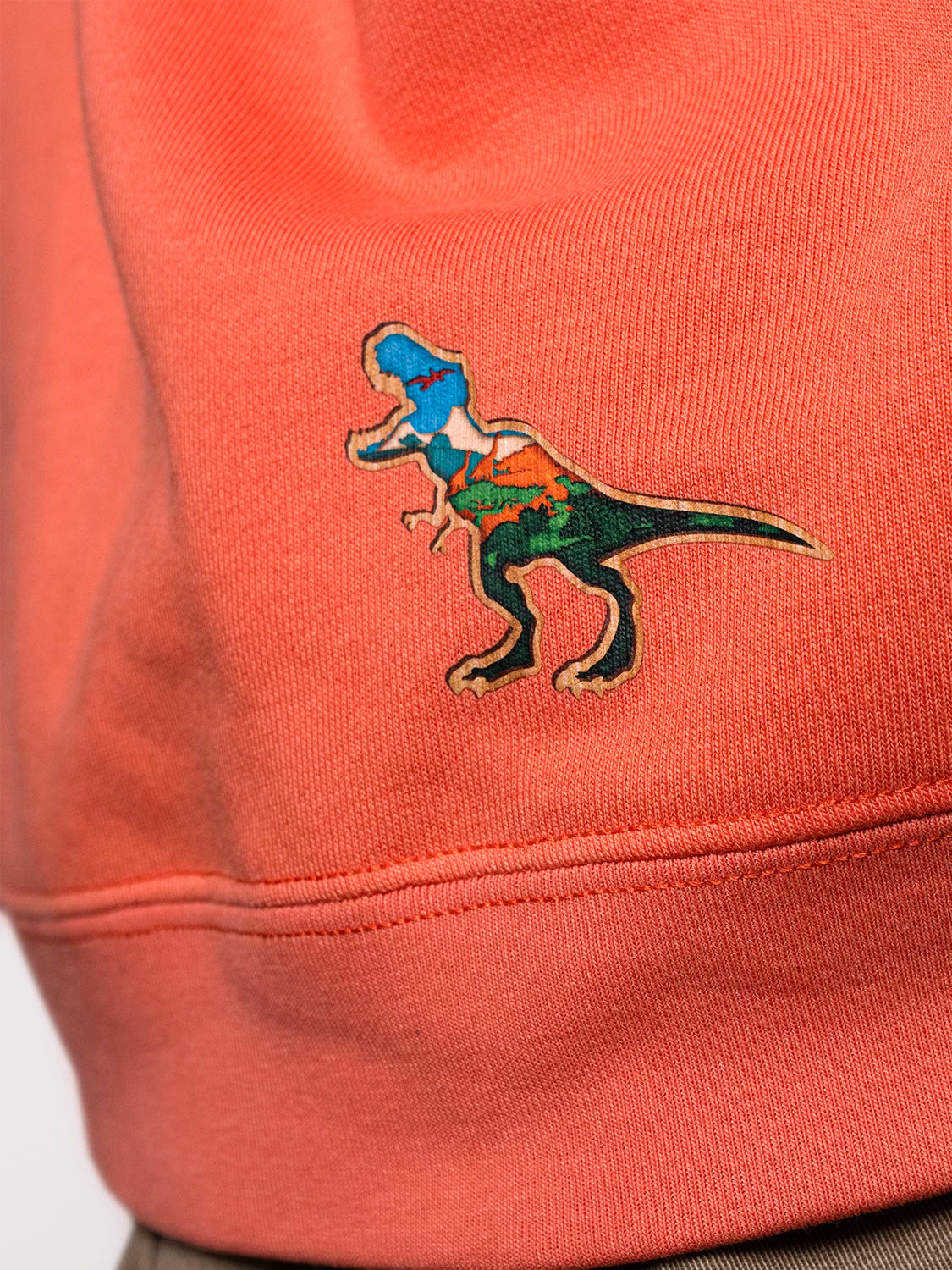 Roaring T-Rex Premium Orange Hoodie