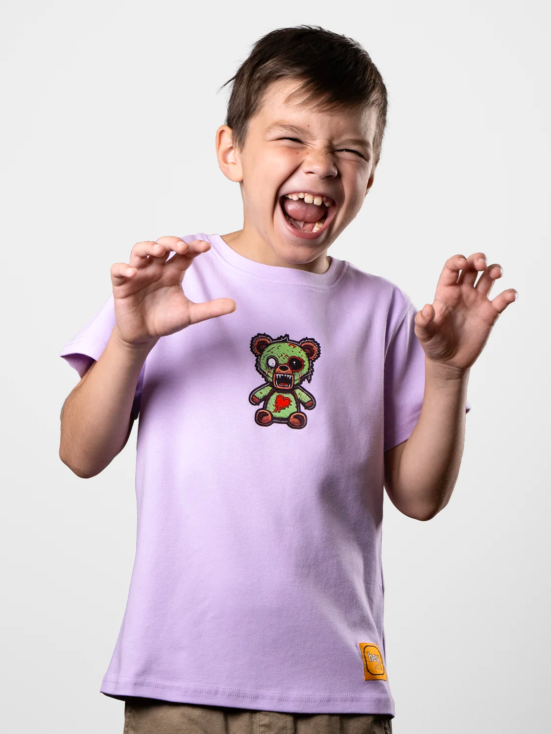 Creepy Bear Zombie Perfect Lilac T-shirt