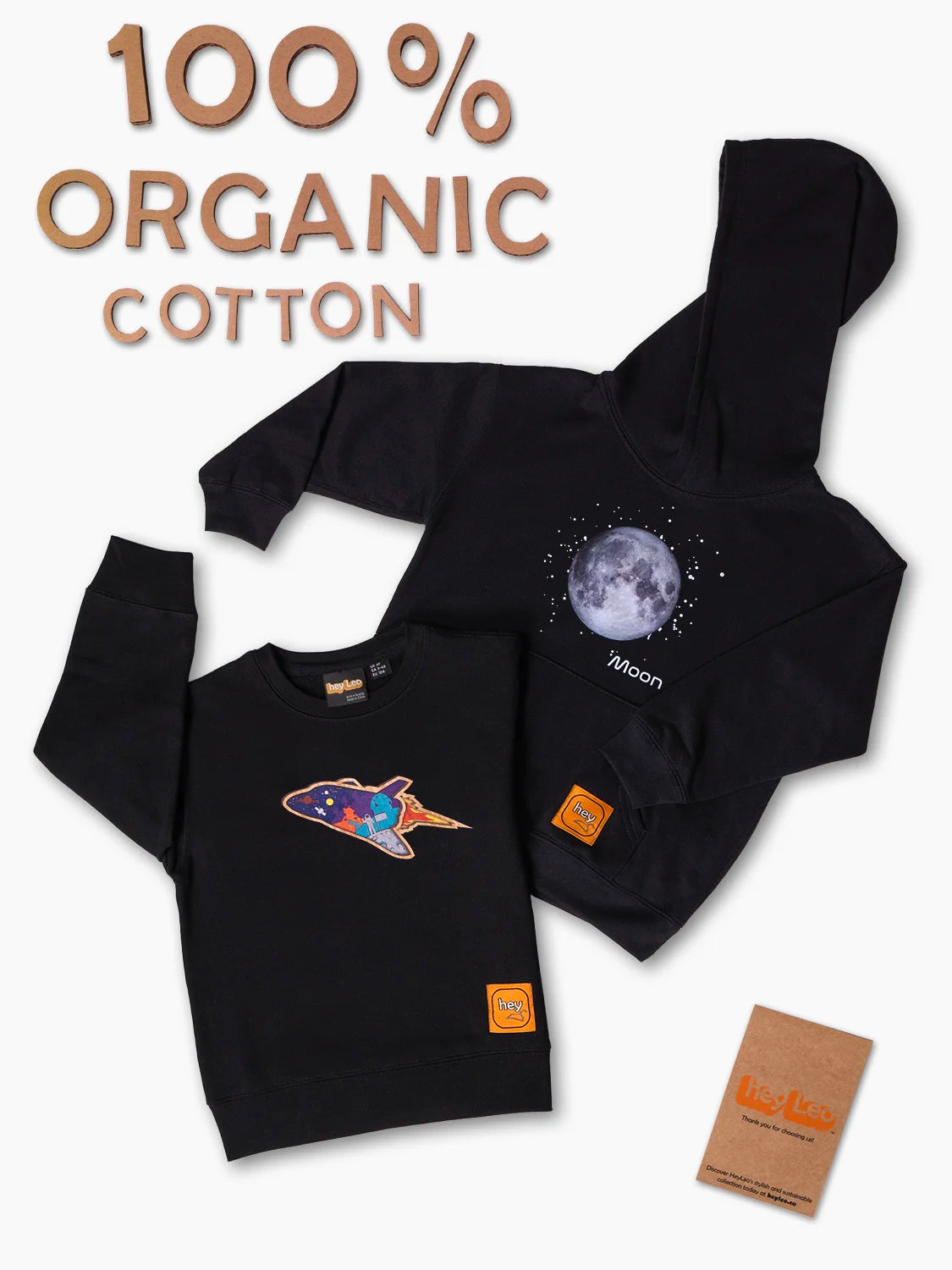 100% Organic Cotton 2-piece Outfit Set Space Black