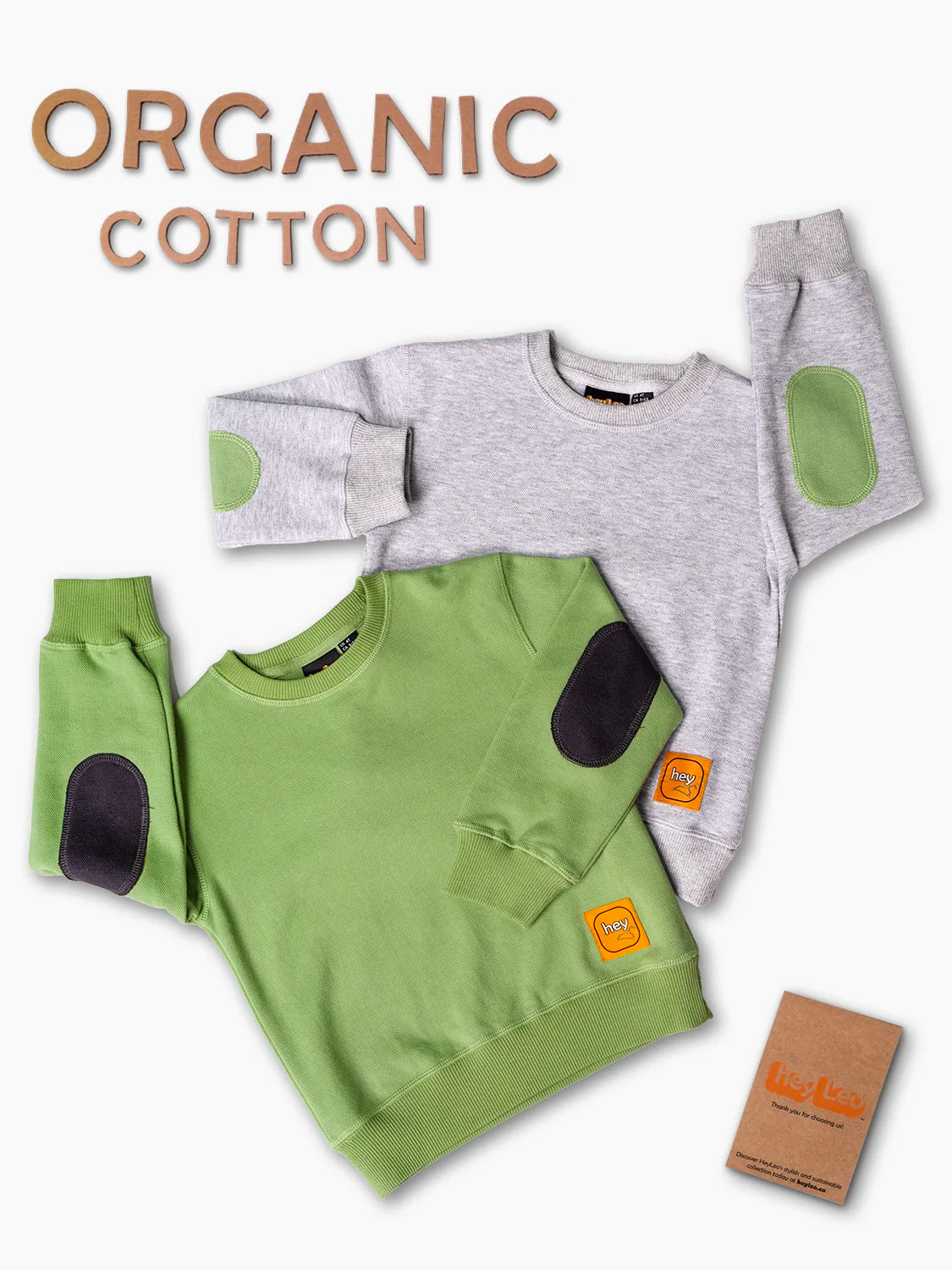 Copy of Organic Cotton 2-piece Set Colorlblock Sweatshirt Gray/Green